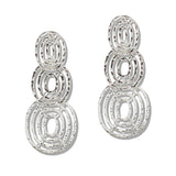 110045, GEOMETRIC CUTOUT OVAL SHAPE DROP EARRING