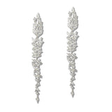 110054, ELEGANT CUBIC ZIRCONIA CRYSTAL RHINESTONE DROP EARRING