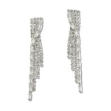 110055, BAGUETTE CUBIC ZIRCONIA ACCENT CRYSTAL RHINESTONE EARRING