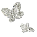 110081, PAVE CRYSTAL RHINESTONE BUTTERFLY STRETCH RING