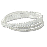 110089, MARQUISE CUBIC ZIRCONIA ACCENT CRYSTAL RHINESTONE STRETCH CUFF BRACELET