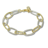 110098, 14K GOLD PLATED CHAIN DESIGNER INSPIRED BRACELET