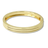 110102, TRIPLE LINE POLISHED HINGED BANGLE BRACELET