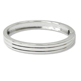 110102, TRIPLE LINE POLISHED HINGED BANGLE BRACELET