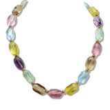 110104, GEOMETRIC GLASS BEADED NECKLACE