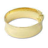 110103, WIDE POLISHED HINGED BANGLE BRACELET
