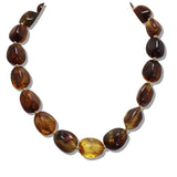 110105, GEOMETRIC NATURAL ACRYLIC BEADED NECKLACE