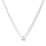 110108, DAINTY HEART DOUBLE LAYERED NECKLACE