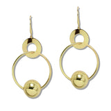 110117, BALL ACCENT ROUND DROP DANGLE EARRING
