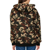 110130, SILVER BLING STUDDED CAMOUFLAGE PRINT HOODED JACKET
