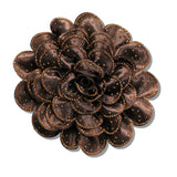 110134, GLAM RHINESTONE STUDDED FLORAL PIN BROOCH