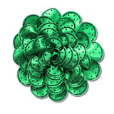 110134, GLAM RHINESTONE STUDDED FLORAL PIN BROOCH