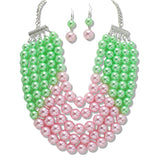 110135, SORORITY MULTI LAYERED PEARL STATEMENT NECKLACE