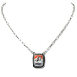 110142, WESTERN COWBOY HORSE RIDING GRAPHIC PENDANT NECKLACE