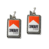 110152, WESTERN COWBOY GRAPHIC EARRING