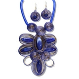 110170, RESIN ACRYLIC SPIRAL STATEMENT NECKLACE