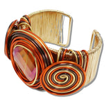 110181, BOLD SPIRAL WIRE CUFF BRACELET