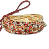 110182, GOLD PLAITING WITH PAVE RHINESTONE MULTI LAYERED STRETCH BRACELET SET