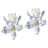 110183, CHIC FLOWER PORCELAIN CERAMIC EARRING