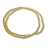 110185, 3MM STAINLESS STEEL BEADED STRETCH BRACELET SET