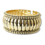 110199, BOLD RIDGED METAL BANGLE BRACELET