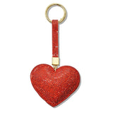 110219, HEART CRYSTAL EMBELLISHED PLUSH KEYCHAIN