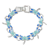 110239, DRAGONFLY ENAMEL MAGNETIC CLOSURE BRACELET