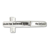 110244, CUTOUT HEART BLESSED SCRIPTURE STRETCH BRACELET