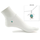 110248, SEA TURTLE TURQUOISE CHARM ANKLET
