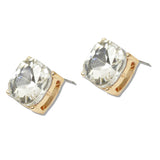 110268, GEOMETRIC BOLD CRYSTAL STUD EARRING