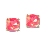 110268, GEOMETRIC BOLD COLORFUL CRYSTAL STUD EARRING