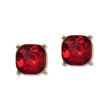 110268, GEOMETRIC BOLD COLORFUL CRYSTAL STUD EARRING
