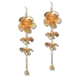 110280, FLOWER PETAL DROP DANGLE EARRING