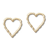 110289, HAMMERED CUTOUT HEART EARRING
