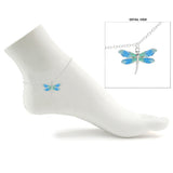 110299, ENAMEL DRAGONFLY CHARM ANKLET