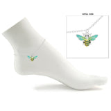 110300, ENAMEL BUMBLE BEE CHARM ANKLET
