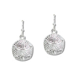 110310, OCEAN SAND DOLLAR DANGLE EARRING