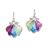 110318, ENAMEL SEASHELL DANGLE EARRING