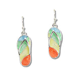 110320, ENAMEL FLIP FLOP DANGLE EARRING