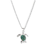 110337, OCEAN SEA TURTLE TURQUOISE PENDANT NECKLACE