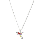 110338, ENAMEL BIRD PENDANT NECKLACE