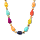 110369, CHUNKY RESIN BEADAED NECKLACE