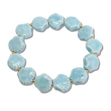 110371, CERAMIC OCEAN SEASHELL STRETCH BRACELET