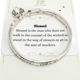 110378, BLESSED ANGEL WING CHARM STRETCH BRACELET