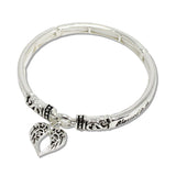 110378, BLESSED ANGEL WING CHARM STRETCH BRACELET