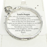 110379, LORDS PRAYER FILIGREE HEART CHARM STRETCH BRACELET