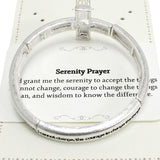 110380, CUTOUT CHRISTIAN FISH SERENITY PRAYER SCRIPTURE STRETCH BRACELET