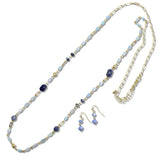 110390, ELEGANT NATURAL STONE BEADED LONG NECKLACE
