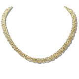 110412, 14K GOLD PLATED BYZANTINE CHAIN NECKLACE