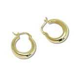 110421, GOLD DIPPED WATER RESISTANT DOME HOOP EARRING